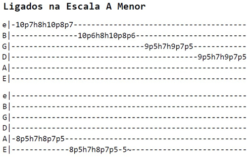 Ligados na escala Lá menor