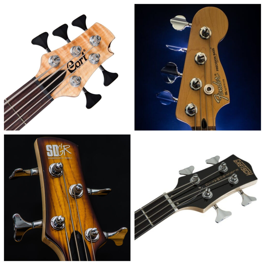 O headstock é parte cengtral da anatomia do baixo
