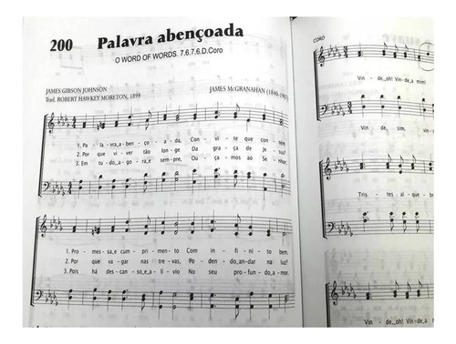 Partitura de Palavra Abençoada, hino no Novo Cântico