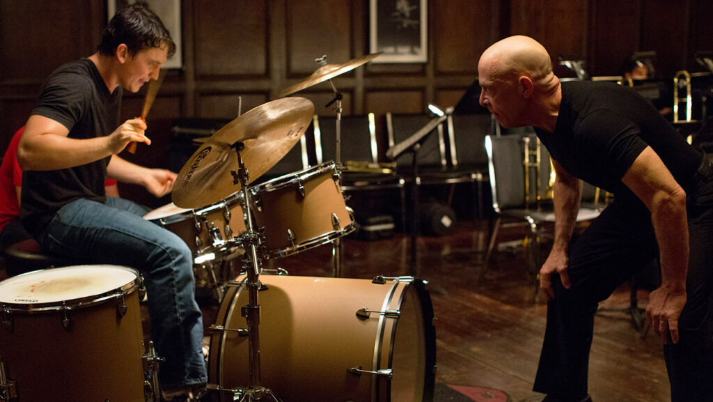 Cena de Wiplash, um filme para músicos, em geral