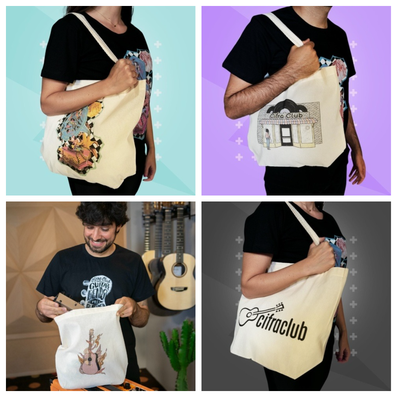 Modelos de ecobags do Cifra Club são ótimos presentes de Dia dos Namorados