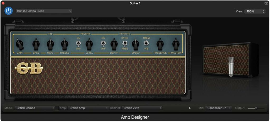 Amp Designer, um dos recuros disponíveis em algumas DAWs gratuitas