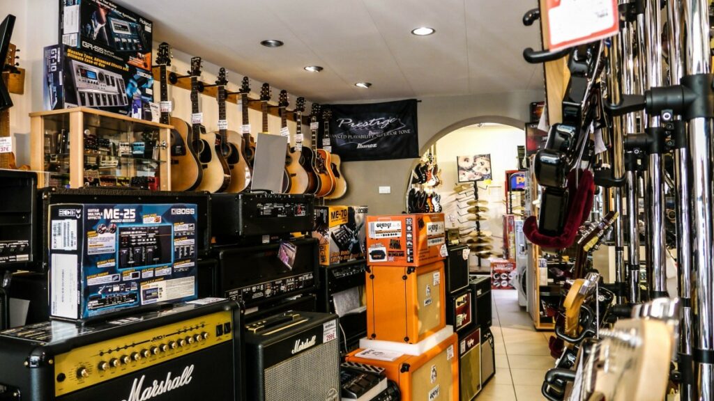 Loja de instrumentos musicais