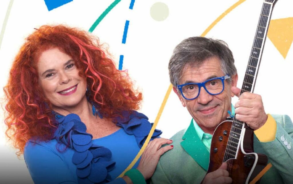 Paulo Tatit e Sandra Peres, membros da Palavra Cantada, artistas de música infantil