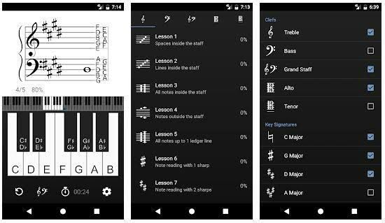 Vivace es una aplicación indicada para aprender sobre teoría musical