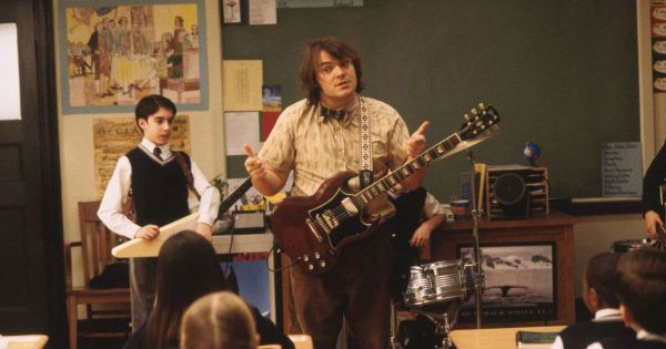 Escola-derock Joseph Gaydos e Jack Black, durante o filme