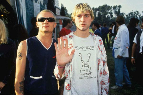 flea_kurt-cobain Flea e Kurt Cobain, em algum momento dos anos 90