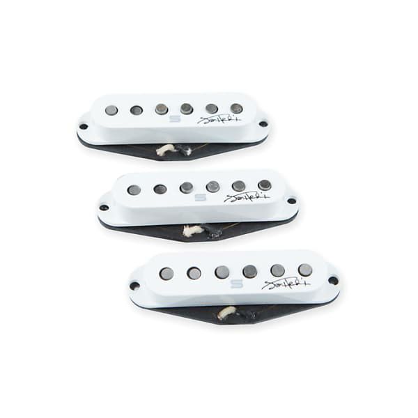 Pastillas single coil, típicas de los guitarristas de blues y de rock. También son llamadas como bovinas simples