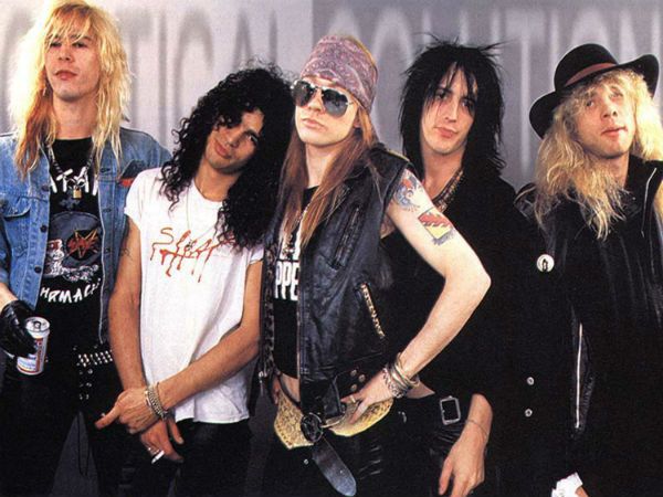 integrantes_guns Membros da formação clásica do Guns N' Roses, em 1988