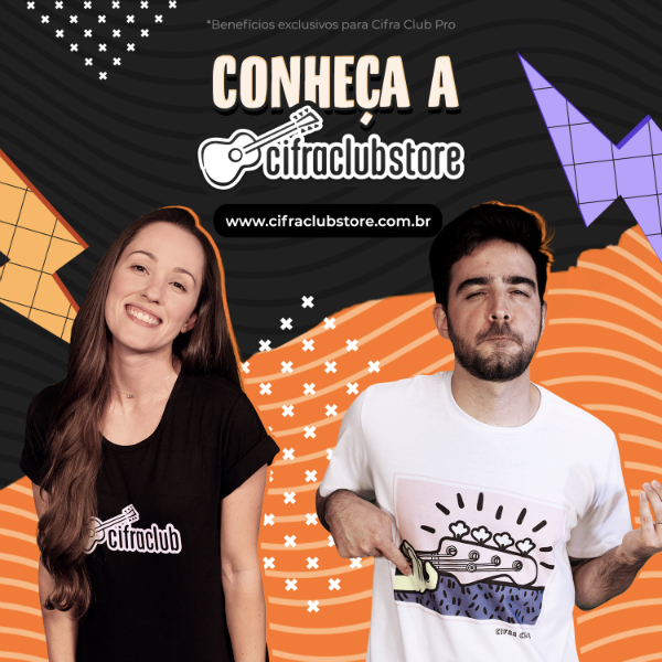 cifraclub_store Nath Sandin e Caico Antunes vestem as novas camisetas do Cifra Club